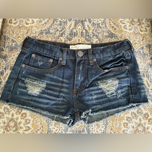 Vintage Havana Pants - Vintage Havana Dark Blue Jean Shorts